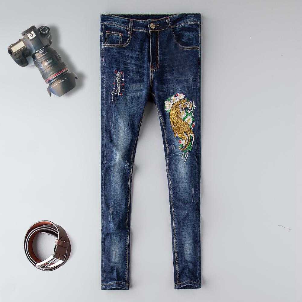 2021 Mid Ny Jeans Men Real New Men's Station Elastic Fitness Korean Straight Cylinder Smoke Shoe Pants Brand Embroidery 0ciy, Blue
2021 Mid Ny Jeans Men Real New Men's Station Elastic Fitness Korean Straight Cylinder Smoke Shoe Pants Brand Embroidery 0ciy, Blue