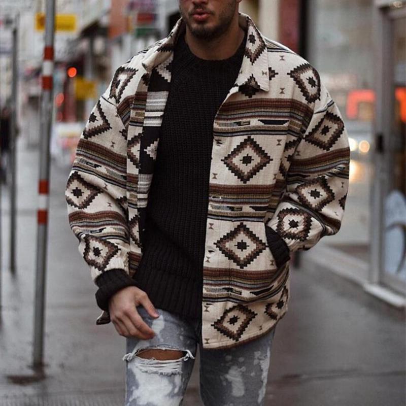 Men's Jackets Geometry Print 2021 Winter/Autumn Jacket Turn-down Collar Single Breasted Long Sleeve Casual, Apricot
Men's Jackets Geometry Print 2021 Winter/Autumn Jacket Turn-down Collar Single Breasted Long Sleeve Casual, Apricot