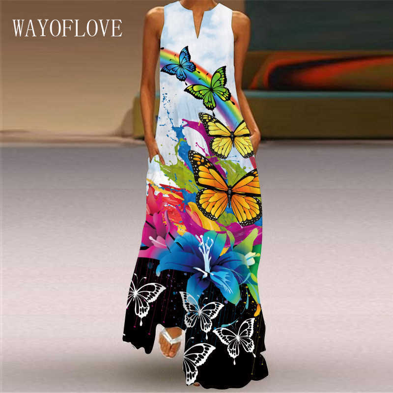WAYOFLOVE Rainbow Dress Elegant Casual Plus Size Long Dresses Summer Beach Sleeveless Girl Maxi Dres 210602, Vlcq-130
WAYOFLOVE Rainbow Dress Elegant Casual Plus Size Long Dresses Summer Beach Sleeveless Girl Maxi Dres 210602, Vlcq-130