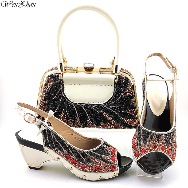 Good Selling Italian Style Women Soft Shoes 7.5cm And Nice Bag Decorated Rhinestone Lastest Noble White Color For Party B212-2, Black
Good Selling Italian Style Women Soft Shoes 7.5cm And Nice Bag Decorated Rhinestone Lastest Noble White Color For Party B212-2, Black