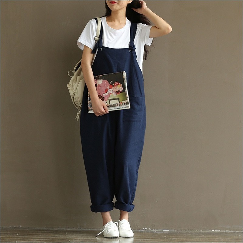 2021 New Spring Fashion Women Girls Loose Solid Jumpsuit Strap Dungaree Trousers Ladies Overall Pants Casual Playsuits Plus Size Ap6m, Black 
2021 New Spring Fashion Women Girls Loose Solid Jumpsuit Strap Dungaree Trousers Ladies Overall Pants Casual Playsuits Plus Size Ap6m, Black