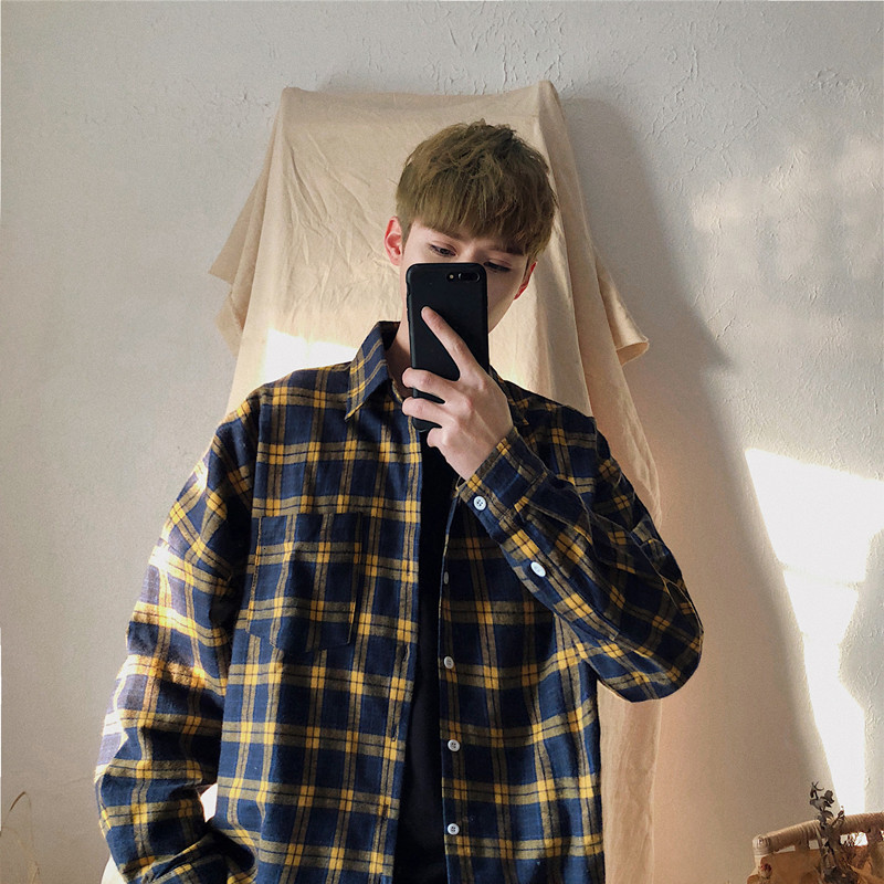 2021 New Men's Fashion Long-sleeved Classic Style Hawaiian Plaid Slim Shirt Casual Black/yellow Clothes French Cuff Shirts M-xl Hvxh
2021 New Men's Fashion Long-sleeved Classic Style Hawaiian Plaid Slim Shirt Casual Black/yellow Clothes French Cuff Shirts M-xl Hvxh