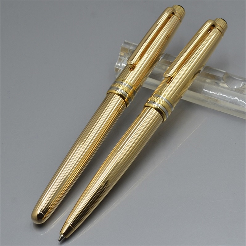 High quality Msk-163 Rollerball pen Ballpoint pens Golden Silver Metal stationery office school supplies with carving and Series Number, As picture shows
High quality Msk-163 Rollerball pen Ballpoint pens Golden Silver Metal stationery office school supplies with carving and Series Number, As picture shows