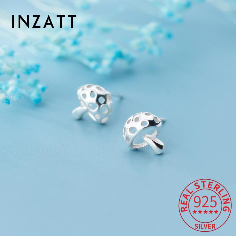 Stud INZAReal 925 Sterling Silver Hollow Mushroom Earrings For Fashion Women Minimalist Fine Jewelry Accessories Drop, Golden;silver
Stud INZAReal 925 Sterling Silver Hollow Mushroom Earrings For Fashion Women Minimalist Fine Jewelry Accessories Drop, Golden;silver