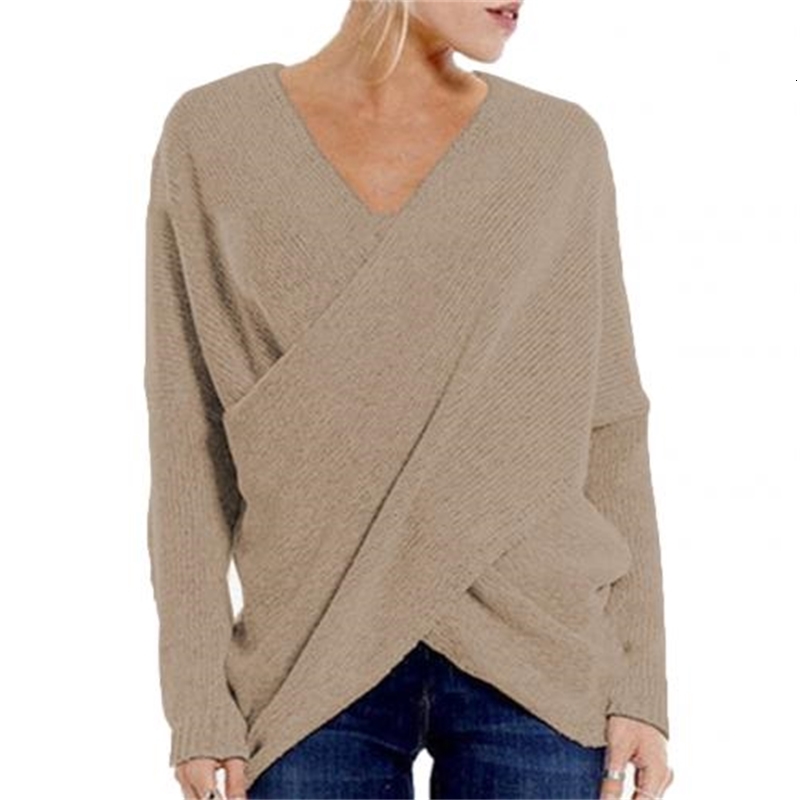 2021 New Women Autumn Sexy Knitted Vintage Cross Criss Pullovers Casual v Neck Loose Jumpers Solid Irregular Hem Sweater Q3ob, Grey
2021 New Women Autumn Sexy Knitted Vintage Cross Criss Pullovers Casual v Neck Loose Jumpers Solid Irregular Hem Sweater Q3ob, Grey