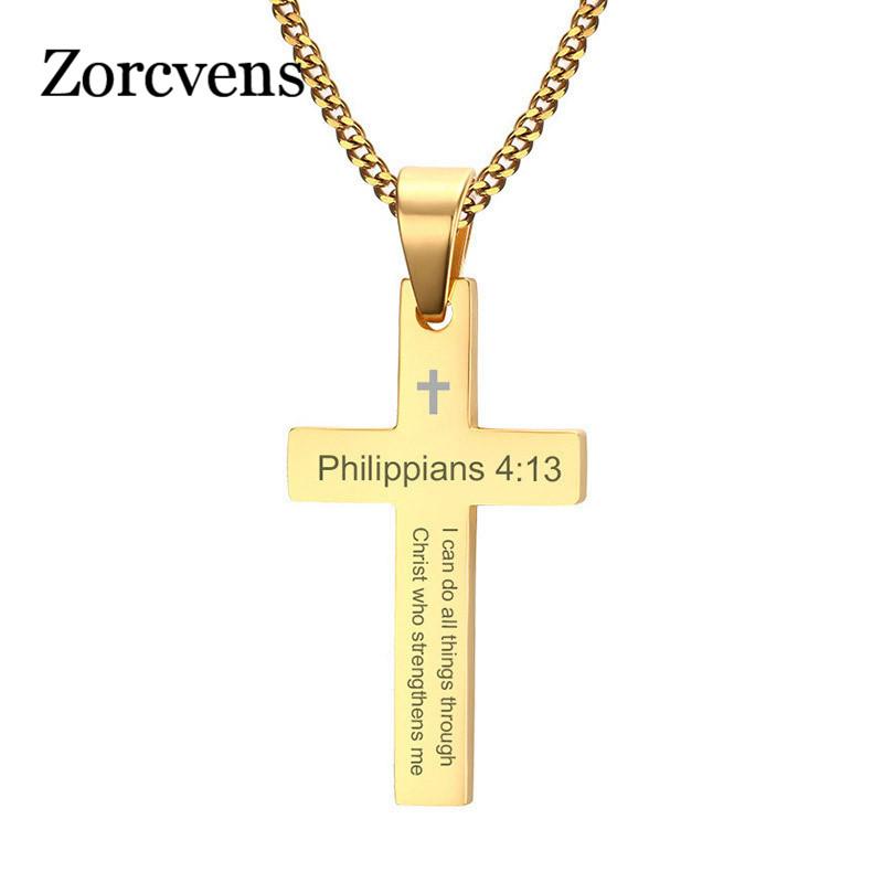 Pendant Necklaces Modyle Classic Simple Cross Philippians 4:13 Necklace For Men Women Stainless Steel Casual Religious Christ Jewelry, Silver
Pendant Necklaces Modyle Classic Simple Cross Philippians 4:13 Necklace For Men Women Stainless Steel Casual Religious Christ Jewelry, Silver