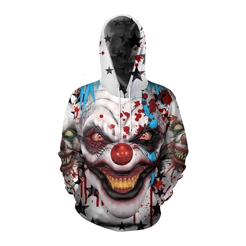 New 3D clown digital printing hooded love sweater Halloween night street Party Costume, Black
New 3D clown digital printing hooded love sweater Halloween night street Party Costume, Black