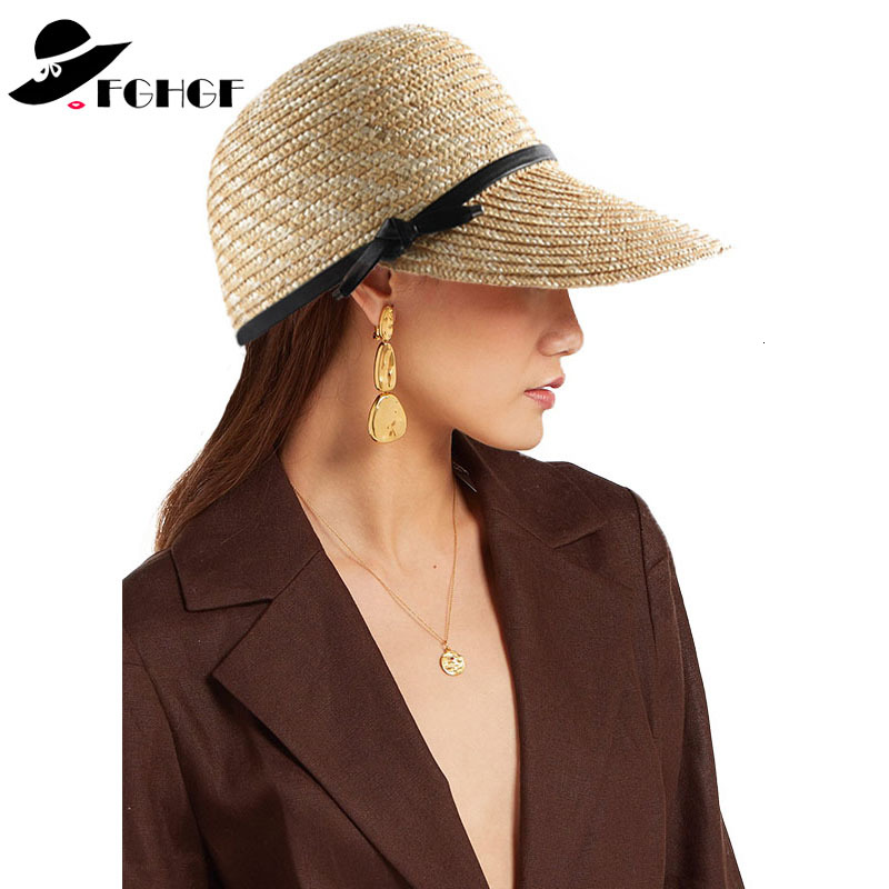 2021 Woven Wheat Straw Cadet Beige Women Sewn Braid Visor Sun Hat Kentucky Derby Lady New Summer Beach Equestrian Cap 4493, Natural
2021 Woven Wheat Straw Cadet Beige Women Sewn Braid Visor Sun Hat Kentucky Derby Lady New Summer Beach Equestrian Cap 4493, Natural