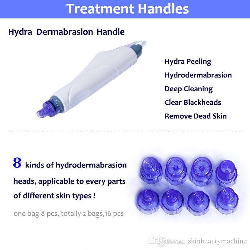 8 IN 1 machine hydra facial dermabrasion face clean equipment RF Bio-lifting Spa Facial Machine 7 Different color light