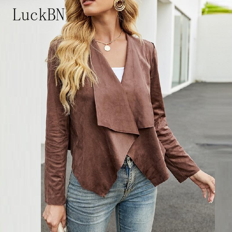 Women' Jackets Autumn Coat Jacket Ladies 2021 Fashion Casual Coffee Brown Long-sleeved Loose Coats And Women Chaketas De Mujer
Women' Jackets Autumn Coat Jacket Ladies 2021 Fashion Casual Coffee Brown Long-sleeved Loose Coats And Women Chaketas De Mujer