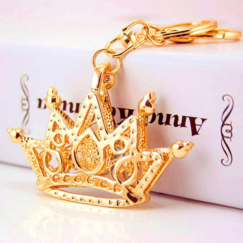 Crystal Crown Bag Keychain Jewelry Rhinestone Keyring For Car Charm Keychain Creative Gift 7 styles