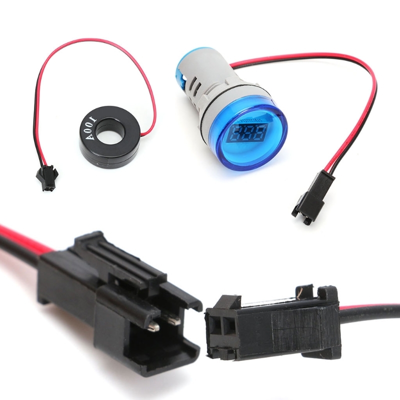 Ac 220V 0-100A Digital Amp Meter 22 mm Display Monitor Current Meters Meter Tester Tool