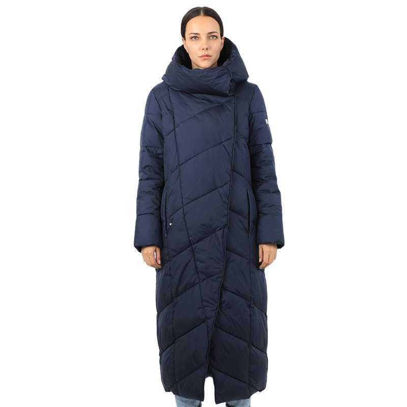 Cotton Women's Down Jacket Long Parka Outwear North With Hood Warm Puffer Quilted Coat Face Female Office Lady 19-120 210823