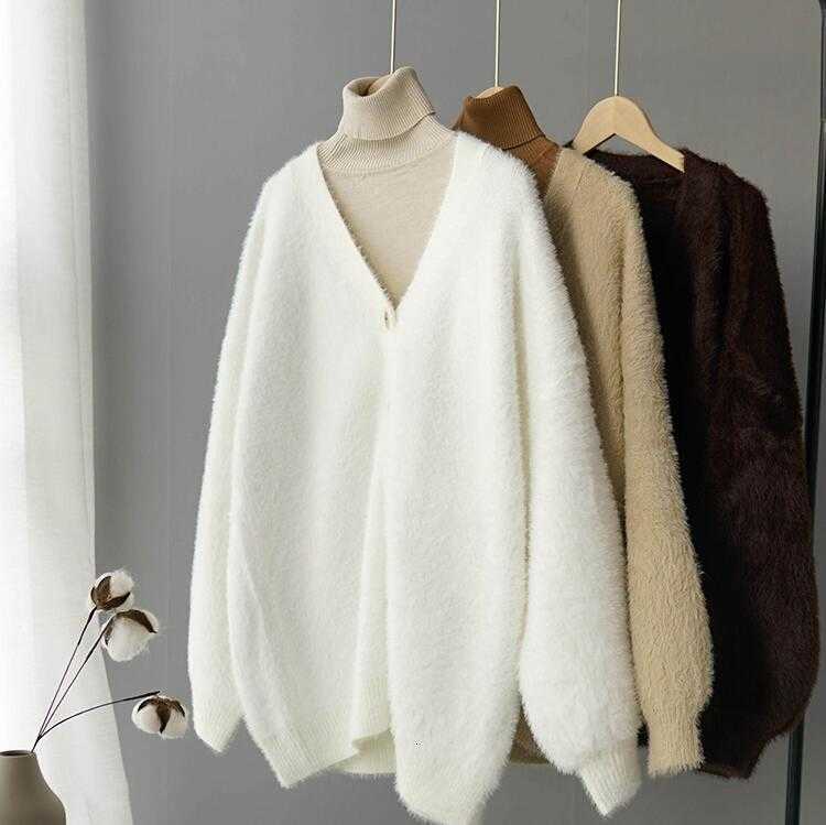 toppies Winter Cardigan sweater Women Coat Faux Fur Knitted Sweater Korean Button Cardigan Soft Warm Women Tops CT001 210918