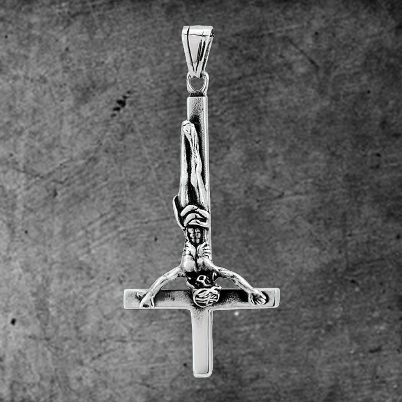 Charms Stainless Steel Vintage Satan Inverted Cross Pendant Devil-Lucifer Satanic Pendants High Quality Fashion Jewelry, Bronze;silver
Charms Stainless Steel Vintage Satan Inverted Cross Pendant Devil-Lucifer Satanic Pendants High Quality Fashion Jewelry, Bronze;silver