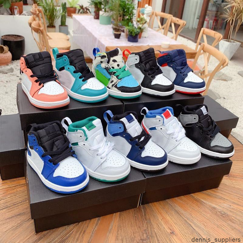 Children Basketball Shoes Kids Milk ice cream Sports Sneakers Baby Signal Blue Navy Shadow Olympic Mid J 1s Walking Trainers 22-35
Children Basketball Shoes Kids Milk ice cream Sports Sneakers Baby Signal Blue Navy Shadow Olympic Mid J 1s Walking Trainers 22-35