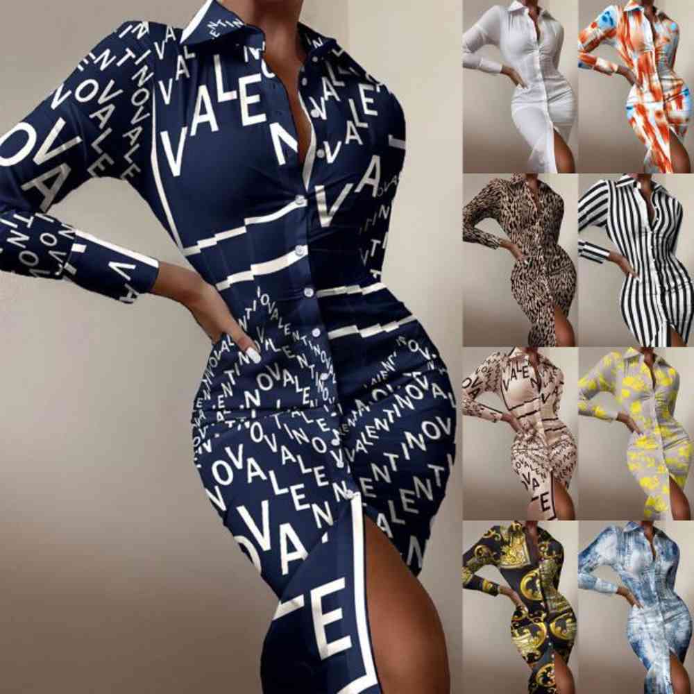 Autumn Women Long Sleeve Mid Dress Fashion Print Shirts Elegant Ladies Splice Shirt Irregular Party
Autumn Women Long Sleeve Mid Dress Fashion Print Shirts Elegant Ladies Splice Shirt Irregular Party