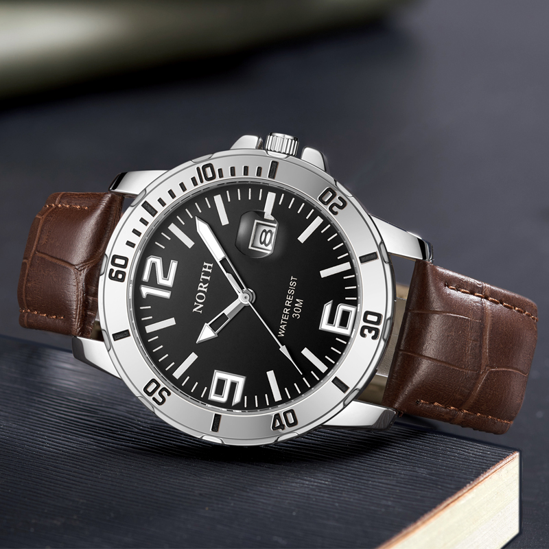 NORTH Men's Casual Watches Top Brand Luxury Fashion Business Leather Strap Watch Waterproof Quartz Wrist Watch Relogio Mascu
NORTH Men's Casual Watches Top Brand Luxury Fashion Business Leather Strap Watch Waterproof Quartz Wrist Watch Relogio Mascu