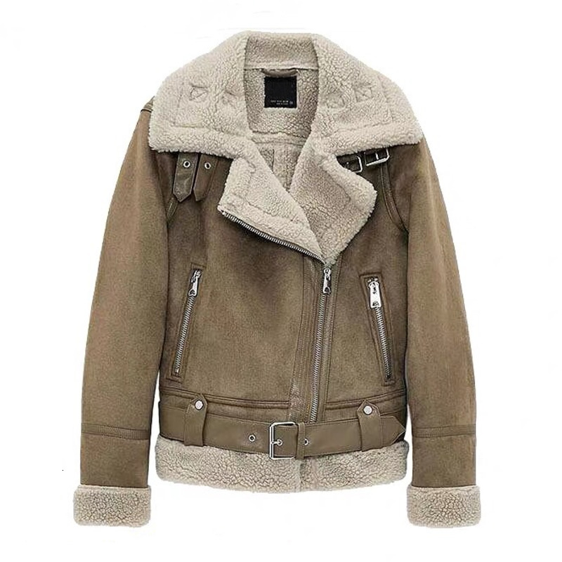 Women's Fur & Faux Winter leather jacket of women's s thick woolen motorcycle vintage suede s lambswool s outerwear 4OFV, 1# shoe box
Women's Fur & Faux Winter leather jacket of women's s thick woolen motorcycle vintage suede s lambswool s outerwear 4OFV, 1# shoe box