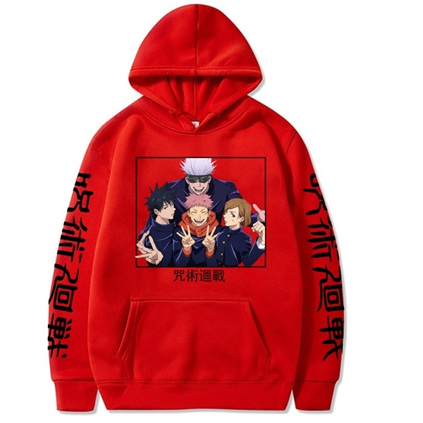 2021 Jujutsu Kaisen Hoodie Casual Hoodies Men and Women Unisex Anime Manga Black Hoodies Tops Clothes Y0809