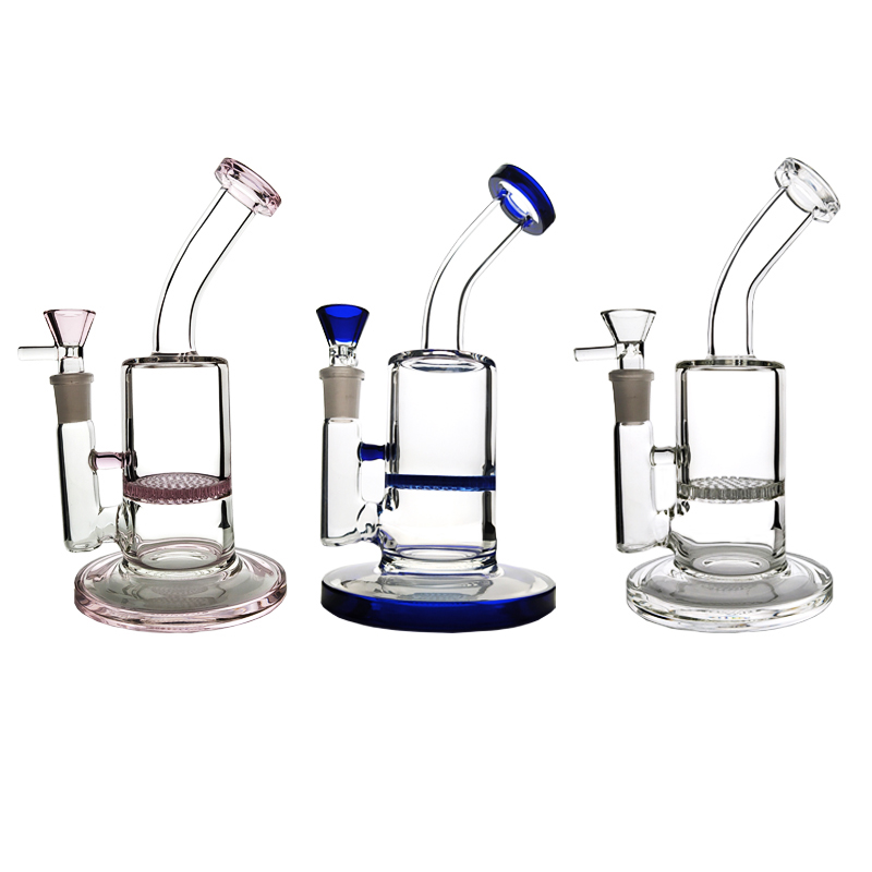 Heay Glass Bong Hookahs 14mm Female Joint Water Pipes Bend Tube 7 Inch Honeycomb Perc Mini Bongs Oil Dab Rigs With Bowl
Heay Glass Bong Hookahs 14mm Female Joint Water Pipes Bend Tube 7 Inch Honeycomb Perc Mini Bongs Oil Dab Rigs With Bowl