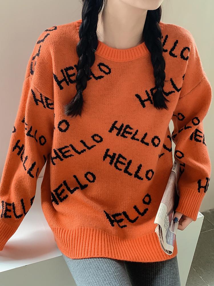 Clothing Sets Harajuku Sweet Style Letter Embroidery Knittd Women Pullover Sweaters 2021 Winter Long Sleeve O-neck Casual Ladies Cute Top, Black
Clothing Sets Harajuku Sweet Style Letter Embroidery Knittd Women Pullover Sweaters 2021 Winter Long Sleeve O-neck Casual Ladies Cute Top, Black