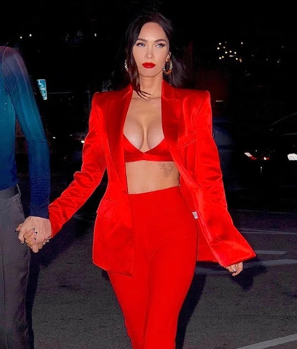 Red Prom Blazer Suits Slim Fit 2 Pieces Women Pants Suit Leisure Loose Ladies Club Party Wedding Outfit (Jacket+Pants)
