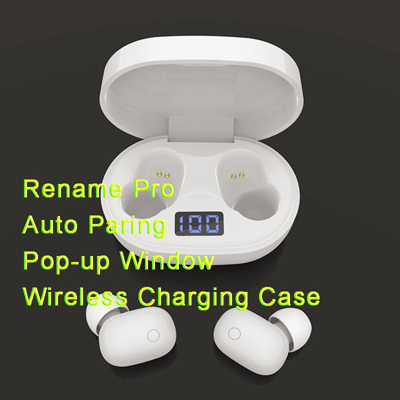 TWS Earphones Rename Pro Pop UP Window Bluetooth Headphone Auto Paring Wireless Charging Case Earbuds
TWS Earphones Rename Pro Pop UP Window Bluetooth Headphone Auto Paring Wireless Charging Case Earbuds