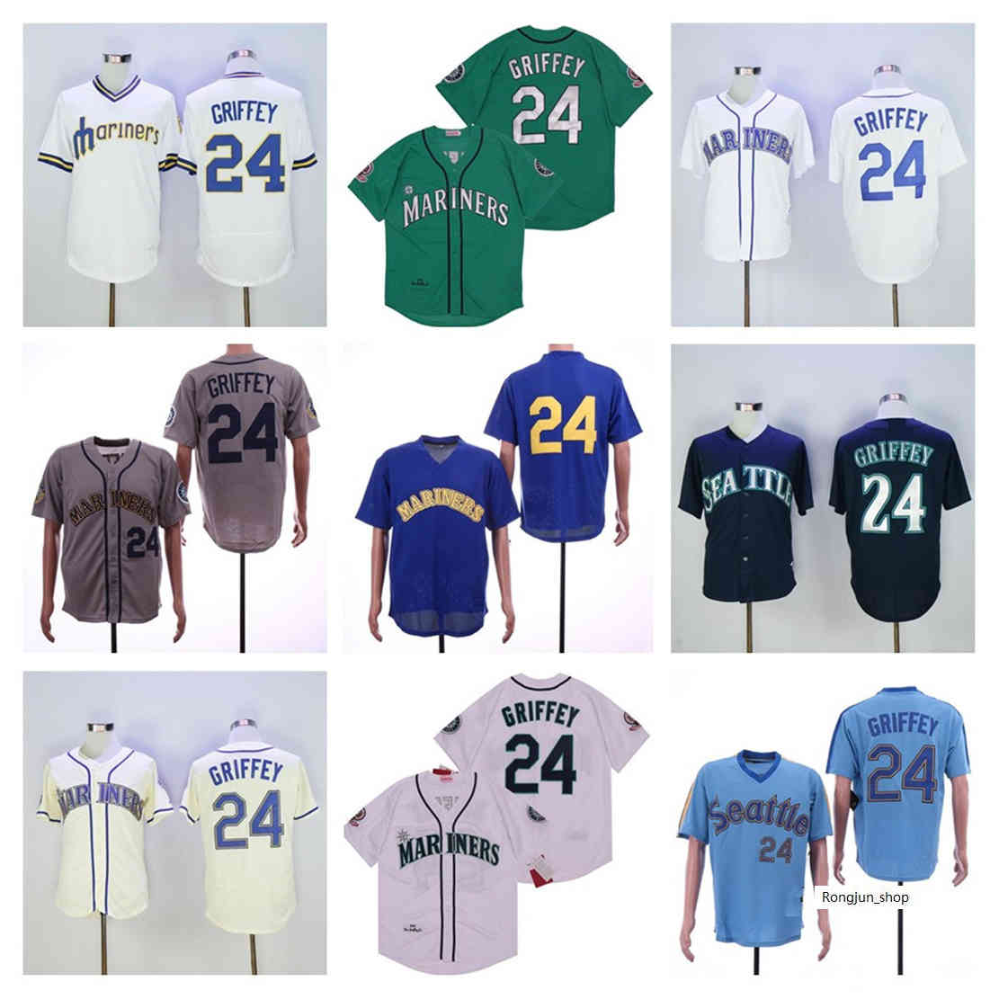 Men Women kids youth Seattle Baseball Jerseys 24 Ken Griffey Jr Vintage Green Navy Blue Beige Grey Stitched Flexbase Cool Base, Colour7
Men Women kids youth Seattle Baseball Jerseys 24 Ken Griffey Jr Vintage Green Navy Blue Beige Grey Stitched Flexbase Cool Base, Colour7