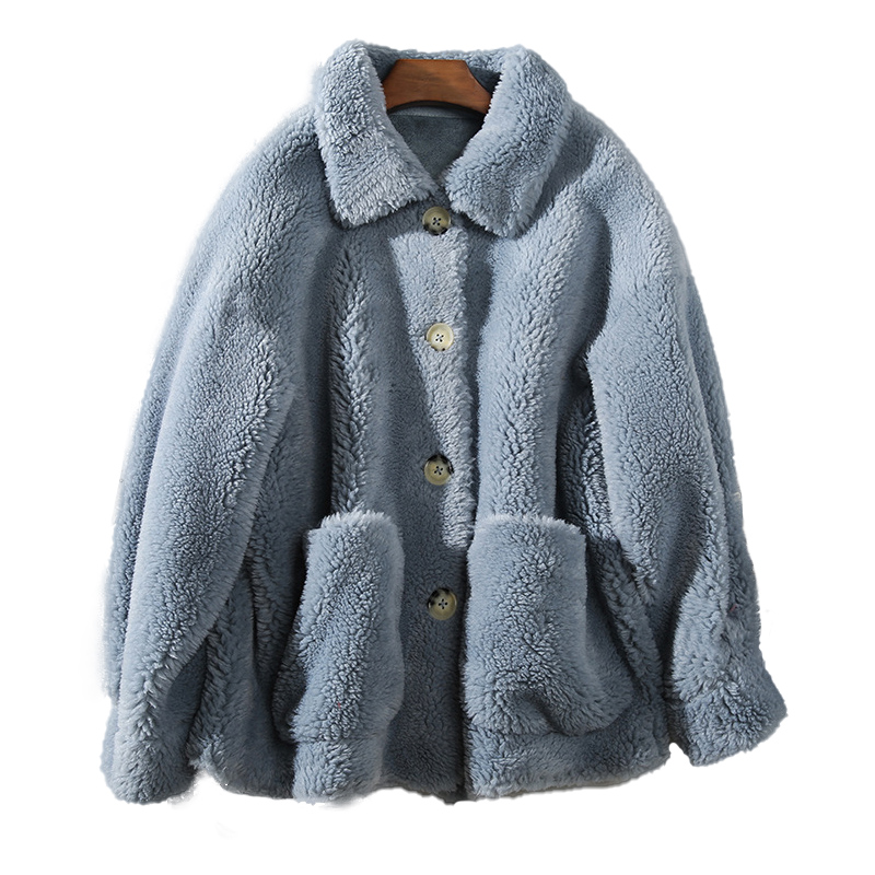 Women Autumn Winter Real Lamb Fur Sheepskin Coat Genuine Granular Sheep Shearing Jacket Female Casual Outerwear, Black
Women Autumn Winter Real Lamb Fur Sheepskin Coat Genuine Granular Sheep Shearing Jacket Female Casual Outerwear, Black