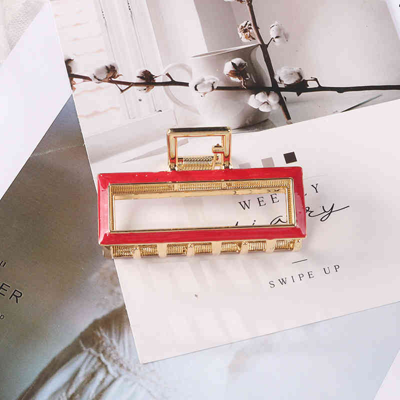 Hair Accessories Jewelry Metal Clip Fashion Temperament Bath Headdress 2021 Summer Korean Trend Painting Oil Girl pin
