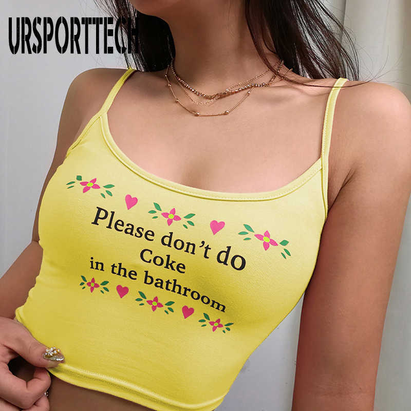 Summer Sexy Camis Women Vest V-neck Sleeveless Tank Top Women Casual Letter Sexy Short Crop Tops Camis Tees Tops For Women 210528