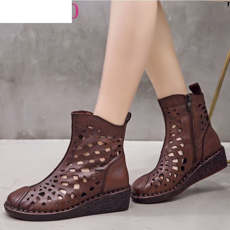 Boots Summer Women Ankle Handmade Genuine Leather Hollow out Sandals Wedge 's Shoes Soft Bottom IKTC, 19510-1 beige
Boots Summer Women Ankle Handmade Genuine Leather Hollow out Sandals Wedge 's Shoes Soft Bottom IKTC, 19510-1 beige