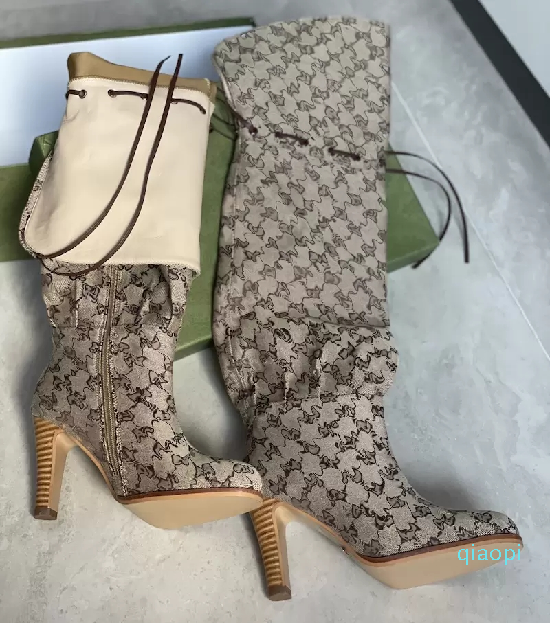 Luxury-Women Boots Top Quality Genuine Leather Red Beige Canvas over the knee boot's Zipper Laces fashion luxury High Heel Womens Casual, Color 1
Luxury-Women Boots Top Quality Genuine Leather Red Beige Canvas over the knee boot's Zipper Laces fashion luxury High Heel Womens Casual, Color 1