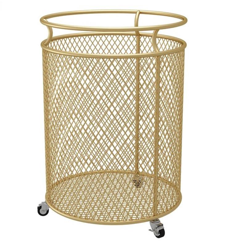 Portable Golden Metal Dirty Clothes Hamper Cylindrical Laundry Basket Organizer Bathroom Sorter 3 Colors Storage Baskets
Portable Golden Metal Dirty Clothes Hamper Cylindrical Laundry Basket Organizer Bathroom Sorter 3 Colors Storage Baskets