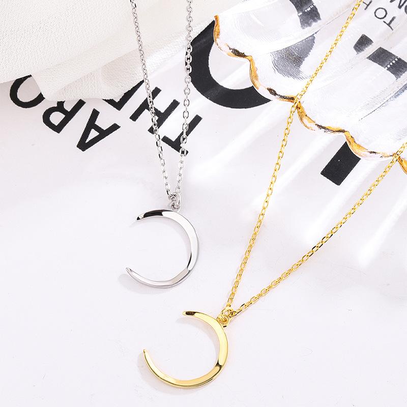 Chains JrSr 100% 925 Sterling Silver Original Design Moon Pendant Necklace 2021 Women DIY Jewelry Valentine Day Gifts
Chains JrSr 100% 925 Sterling Silver Original Design Moon Pendant Necklace 2021 Women DIY Jewelry Valentine Day Gifts