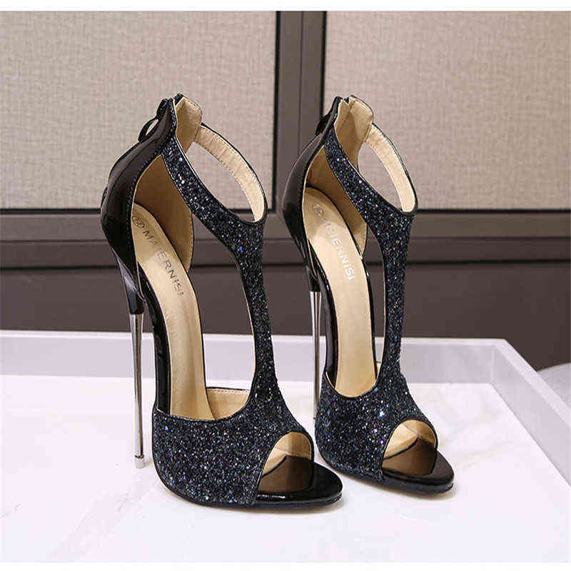 Women's shiny High Heels Sandals, 16cm high heels, ankle strap, sexy, fetish, cosplay, show drag queen, cross dress, neutral, Gold
Women's shiny High Heels Sandals, 16cm high heels, ankle strap, sexy, fetish, cosplay, show drag queen, cross dress, neutral, Gold