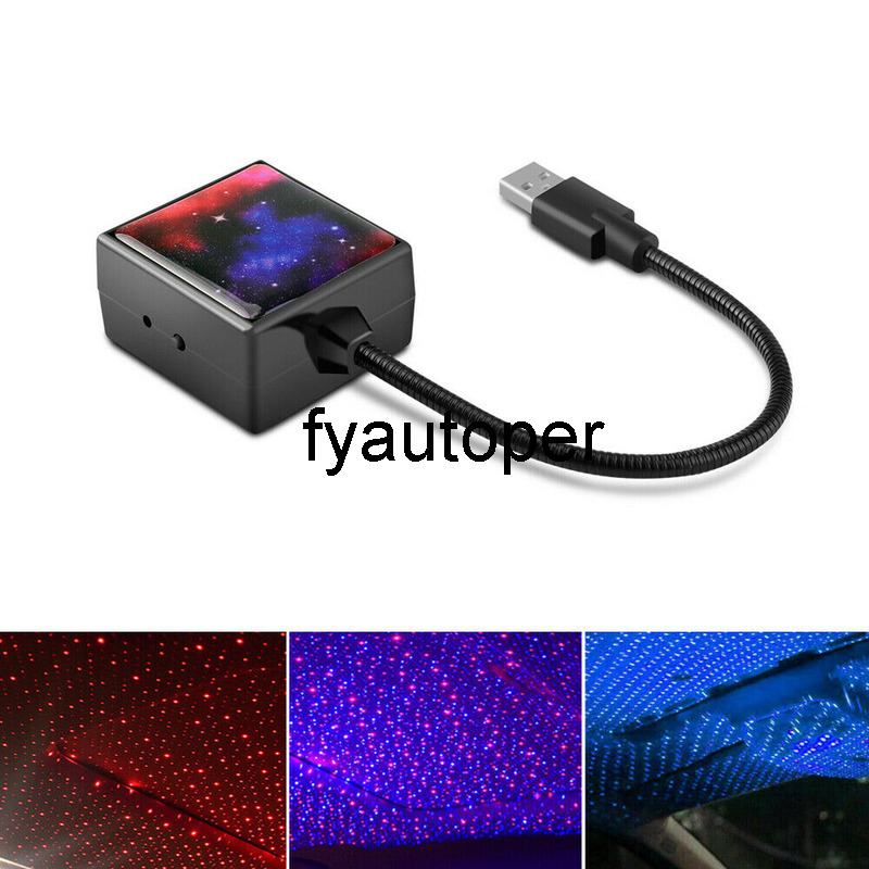 USB Entertainment Car Light Projector Interior Parts Atmosphere Starry Sky Lamp LED Star Night Light Bulb Car Accessories