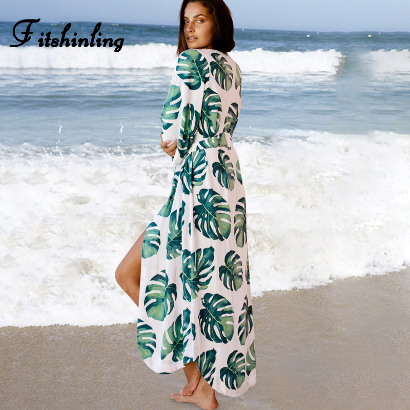 Fitshinling 2021 Summer beach cover-up leaf print bohemian sexy hot long cardigan swimwear holiday green beachwear output sashes
Fitshinling 2021 Summer beach cover-up leaf print bohemian sexy hot long cardigan swimwear holiday green beachwear output sashes
