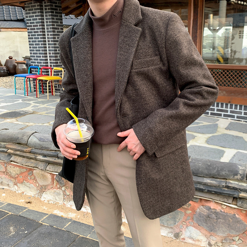 IEFB Men's Wear Spring Half High Collar Long Sleeve T-shirts Fashion Cotton Loose Clothes Korean Fashion Bottom Tops 9Y4265 210524