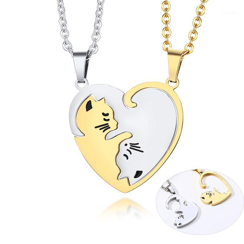 Pendant Necklaces SET OF 2 STAINLESS STEEL CAT NECKLACE FOR COUPLES HEART PUZZLE PENDANTS MEN WOMEN LOVERS BFF JEWELRY
Pendant Necklaces SET OF 2 STAINLESS STEEL CAT NECKLACE FOR COUPLES HEART PUZZLE PENDANTS MEN WOMEN LOVERS BFF JEWELRY