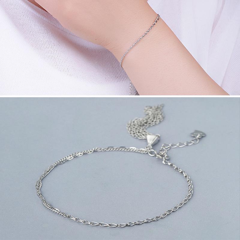 Link, Chain Wholesale Jewelry S925 Silver Bracelet Female Fashion Double-chain Fringed With Box
Link, Chain Wholesale Jewelry S925 Silver Bracelet Female Fashion Double-chain Fringed With Box