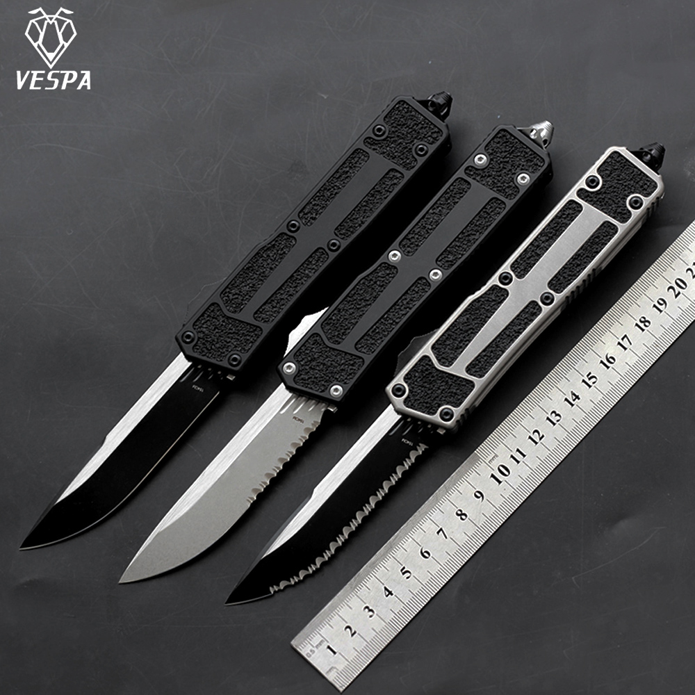 VESPA Knife Automatic EDC 154CM steel Blade Black 7075 Aluminum Handle hunting knives outdoor camping fishing survival tool Tactical gear utility knive
VESPA Knife Automatic EDC 154CM steel Blade Black 7075 Aluminum Handle hunting knives outdoor camping fishing survival tool Tactical gear utility knive