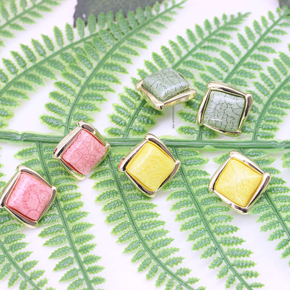 earrings 925 silver needle Korean style geometric resin pop texture temperament square cold wind Earrings, Golden
earrings 925 silver needle Korean style geometric resin pop texture temperament square cold wind Earrings, Golden