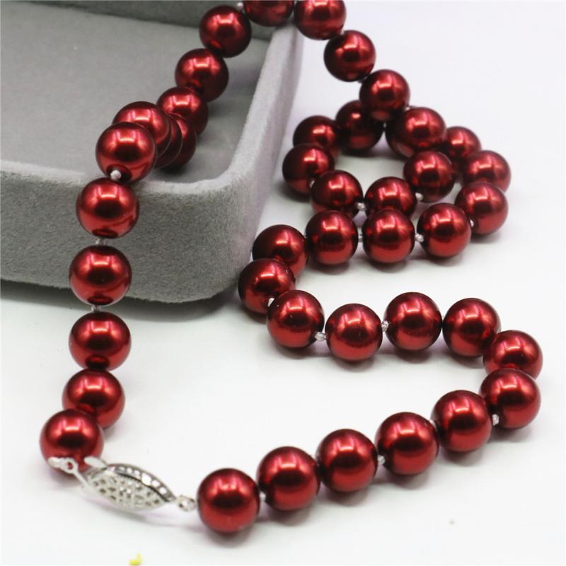 Fashion Jewelry Necklace 8/10/12mm Red Artificial Shell Imitation Pearl Round Beads Rope Chain Women Holiday Gift 18inch Y931 Chains
Fashion Jewelry Necklace 8/10/12mm Red Artificial Shell Imitation Pearl Round Beads Rope Chain Women Holiday Gift 18inch Y931 Chains