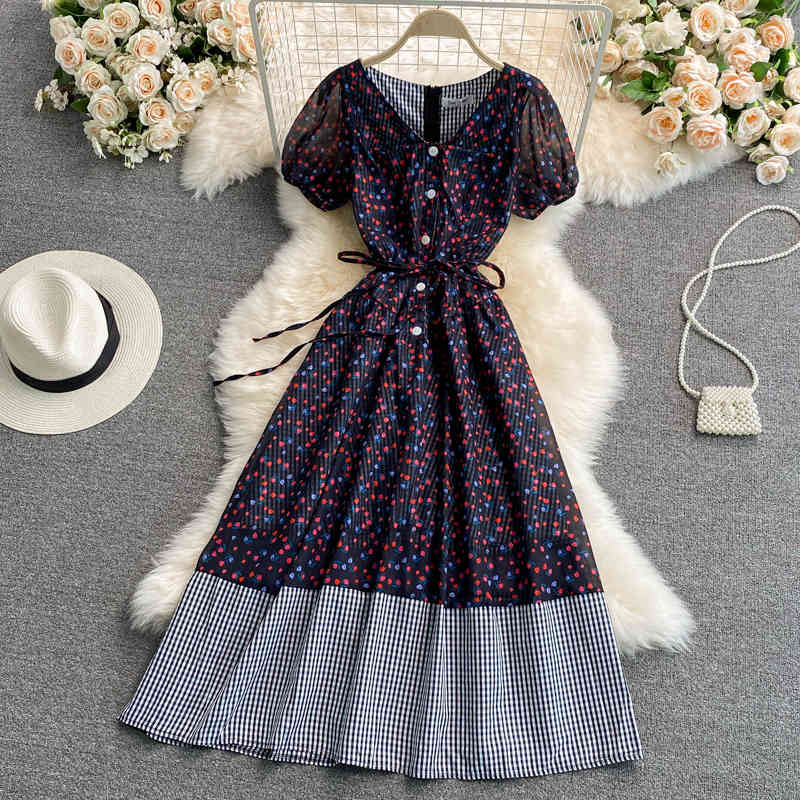 Casual print v Neck puff sleeve summer dress women Vintage fashion maxi dress Outfit ladies a-line sundress vestidos 210515, Black
Casual print v Neck puff sleeve summer dress women Vintage fashion maxi dress Outfit ladies a-line sundress vestidos 210515, Black