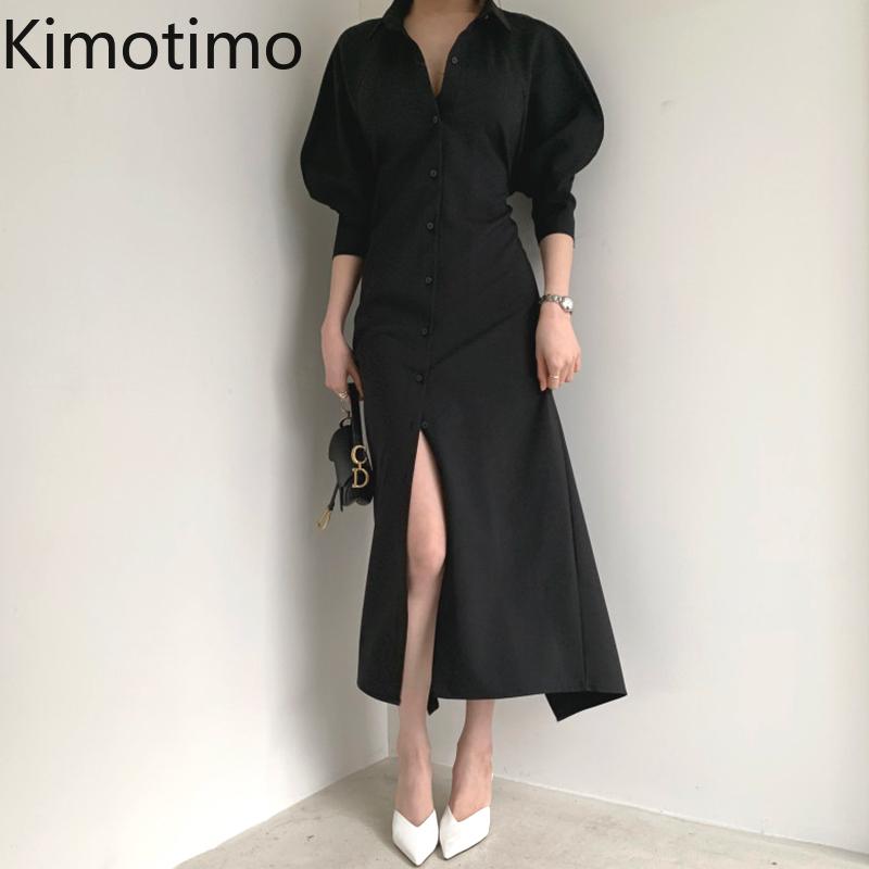 Kimotimo Elegant Shirt Dress Office Lady Puff Sleeve Split Autumn Solid Hollow Out Sexy Evening Party Vestido Feminino Casual Dresses, Black
Kimotimo Elegant Shirt Dress Office Lady Puff Sleeve Split Autumn Solid Hollow Out Sexy Evening Party Vestido Feminino Casual Dresses, Black