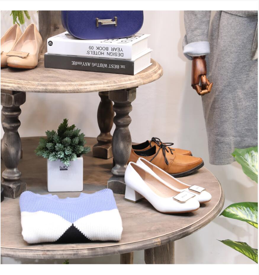 Clothing store display rack Commercial Furniture floor type high low island platform solid wood antique window show racks women's cloth shop shel