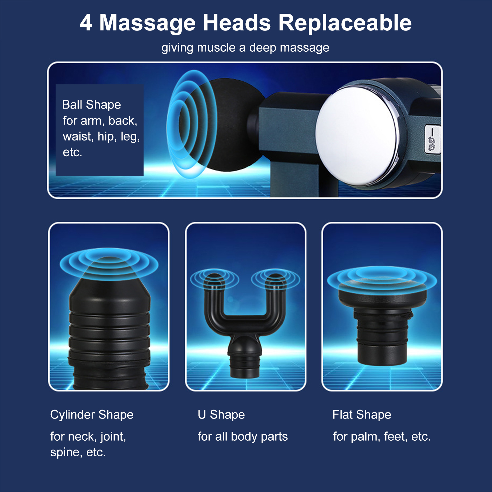 Electric Massage Gun with Heat Function 4 Massage Heads & Speeds Mini Deep Muscle Massager for Pain Relief Portable Massager GunScouts
Electric Massage Gun with Heat Function 4 Massage Heads & Speeds Mini Deep Muscle Massager for Pain Relief Portable Massager GunScouts