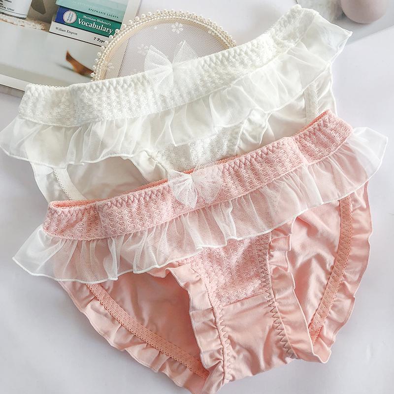 Women's Panties Fairy Women Underwear Cotton Gauze Flash Perizoma Porno Sweet Bowknot Falbala String Taille Haute Femme Seamless Lace Panty, See chart
Women's Panties Fairy Women Underwear Cotton Gauze Flash Perizoma Porno Sweet Bowknot Falbala String Taille Haute Femme Seamless Lace Panty, See chart
